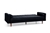 Sofa Bed 3 Seater Button Tufted Lounge Set Couch in Velvet Black Colour