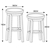 2x Levede 75cm Swivel Bar Stool Kitchen Stool Wood s Dining Chair Grey