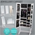 Levede Dual Use Mirrored Jewellery Dressing Cabinet with LED Light White