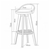 2x Levede Fabric Swivel Bar Stool Kitchen Stool Dining Chair Barstools Grey