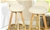 2x Levede Swivel Bar Stool Kitchen Stool Dining Chair Barstools Cream