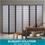 Levede 6 Panel Room Divider Screen Door Stand Privacy Fringe Wood Fold