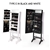 Levede Wall Mounted Mirrored Jewellery Dressing Cabinet in Black Colour