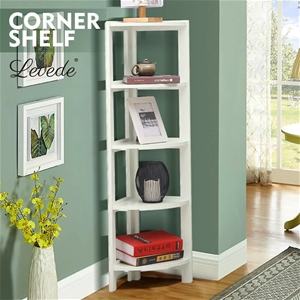 Levede 5 Tier Corner Bookshelf Cabinet B