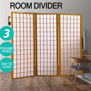 Levede 3 Panel Room Divider Screen Door 