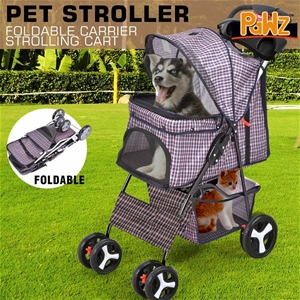 PaWz Pet Stroller 4 Wheels Dog Cat Cage 