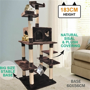183cm Cat Scratching Post Tree Gym House