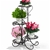 2x Levede Flower Shape Metal Plant Stand with 4 Plant Pot Space in Colour