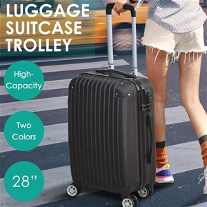 28" Luggage Sets Suitcase Blue&Black TSA