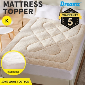 Dreamz Mattress Topper 100% Wool Underla