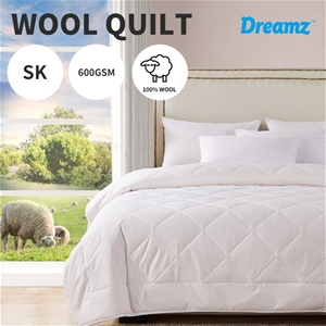 DreamZ 100% Wool Quilt Luxury Doona Duve