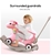 BoPeep Kids 4-in-1 Rocking Horse Toddler Baby Horses Ride On Toy Pink