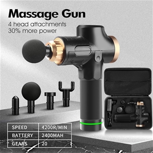 4Head Electric Massage Gun LCD Percussio