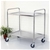 SOGA 2 Tier S/S Kitchen Dining Food Cart Trolley Utility Rnd 81x46x85cm Sml