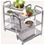 SOGA 4 Tier S/S Kitchen Dining Food Cart Trolley Utility Sqr 55x32x79cm Med