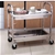 SOGA 2 Tier S/S Kitchen Trolley Bowl Collect Service FoodCart 95x50x95cm Lg