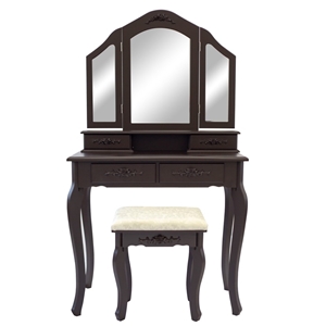 3 Mirrors 4 Drawers Dressing Table - DIA