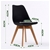 4X Padded Seat Dining Chair - BLACK