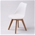 2X Padded Seat Dining Chair - WHITE