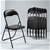 Artiss 6x Portable Vinyl Folding Chair Padded Seat Steel Frame Black 6 Pack