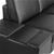Lounge Set 6 Seater Bonded Leather Corner Sofa Couch in Black with Chaise