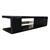 TV Cabinet with 2 Open Storage With Glossy MDF Entertainment Unit in Black