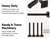 20cm Floating Shelf Brackets Industrial Metal Shelving Supports 4-Pack