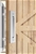 12" Square Pull & Flush Door Handle Set Stainless Steel Barn Door Hardware
