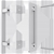 12" Square Pull & Flush Door Handle Set Stainless Steel Barn Door Hardware