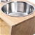 Natural Bamboo Pet Feeder With Stainless Steel Bowls - Large (Brown)