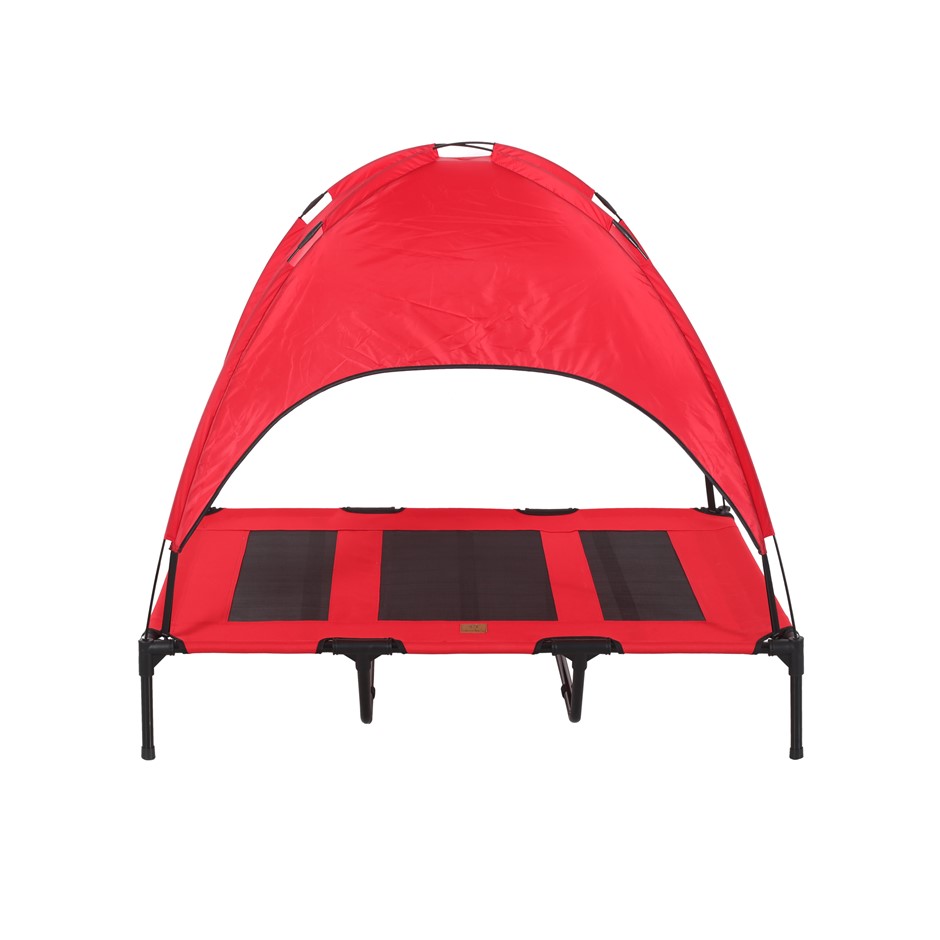 Charlies Elevated Pet Bed With Tent Red Extra Large