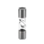 Gourmet Kitchen 2 Piece Double Sided Salt Pepper and Spice Grinder - Silver