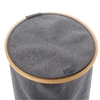 Sherwood Linen & Bamboo Round Short Laundry Bag with Cover 38*38*43cm