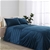 Dreamaker Ripple velvet Quilt Cover Set King Bed Navy