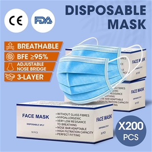 200pcs Disposable Mask Face Masks Filter