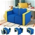Keezi Kids Sofa Armchair Children Table Chair Couch PU Padded Blue Space