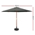 Instahut Outdoor Umbrella Pole Umbrellas 3M W/ Base Garden Stand Deck