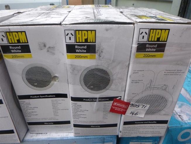 HPM 250mm White Round Ceiling Exhaust Fan 