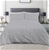 Dreamaker Spandex Emboridery Quilt Cover Set Pintuck King Bed - Grey