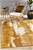 Large Mustard Abstract Jacquard Woven Rug - 280X190cm