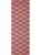 Medium Pink Handmade Wool Ripple Flatwoven Runner Rug - 300X80cm