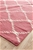 Medium Pink Handmade Wool Ripple Flatwoven Runner Rug - 300X80cm