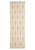 Large Beige Handmade Wool Geo Flatwoven Runner Rug - 400X80cm