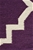 Medium Purple Handmade Wool Trellis Flatwoven Rug - 225X155cm