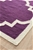 Medium Purple Handmade Wool Trellis Flatwoven Runner Rug - 300X80cm