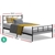 Artiss Metal Bed Frame Single Size Platform Foundation Mattress Base Black