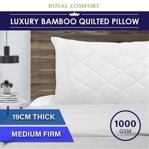 Luxury - Bamboo Quilted Pillow - Single 
