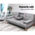 Artiss 3 Seater Linen Fabric Sofa Bed - Grey