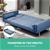Artiss 3 Seater Linen Fabric Lounge Chair - Blue