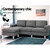Artiss Sofa Lounge Set Couch Futon Corner Chaise Fabric 3 Seater Suite Grey